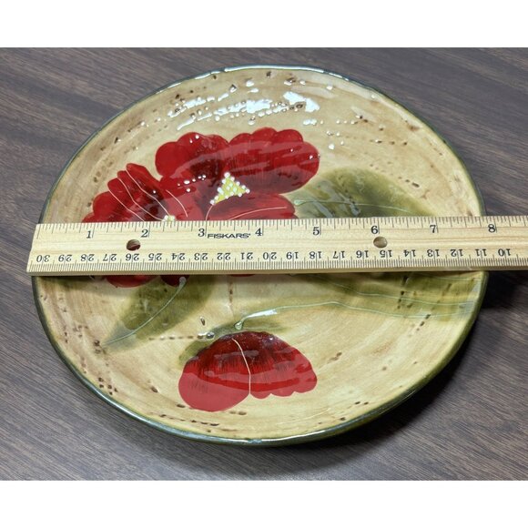 Fleur Rustique By Nanette Vacher Ambiance Hand Painted Salad Plates Set Of 2 - Picture 5 of 5